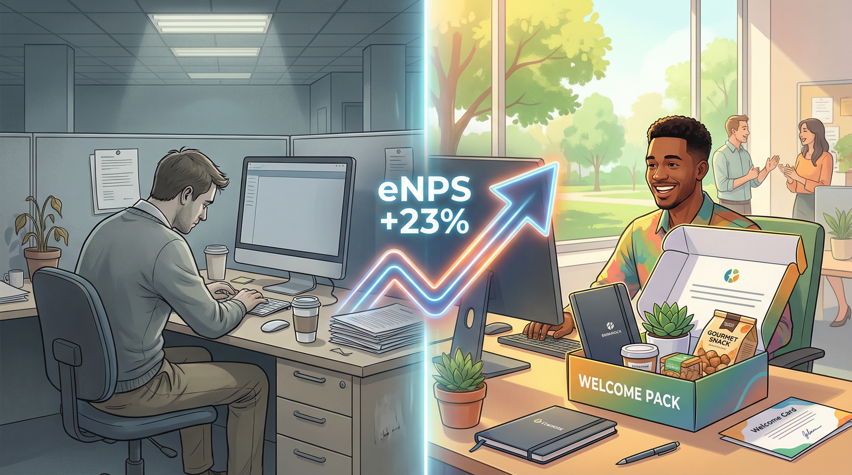 Кейс: как welcome pack повысил eNPS на 23% в IT-компании | Graver Studio