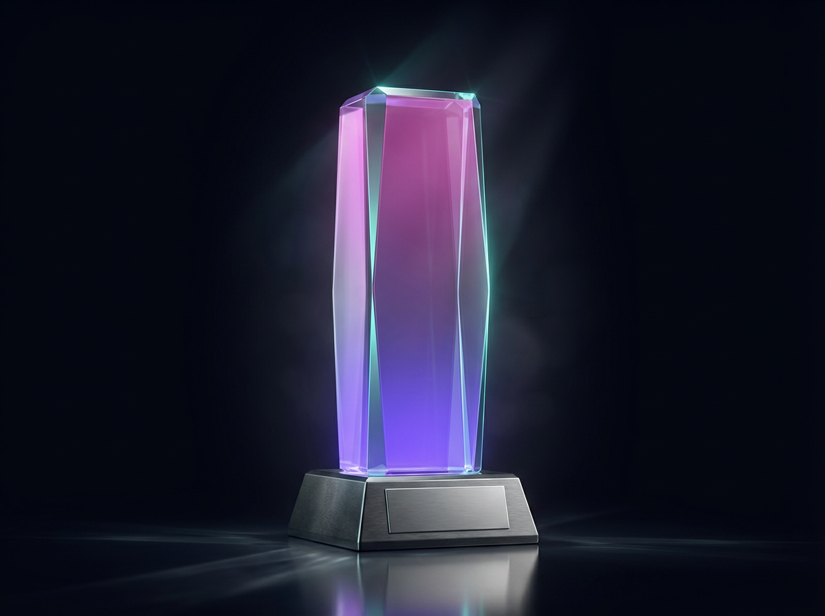 Эксклюзивная премиальная награда из стекла и металла